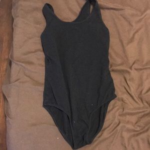 Plain black leotard